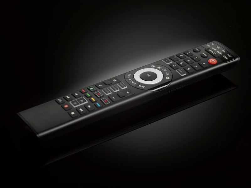 One for All URC7880 Universal Smart Remote Control up to 8 Devices with Free Setup App - Easy Learning Feature - Infrared Connectivity Technology and 3 Shortcut App Keys â€“ Black - Image 2
